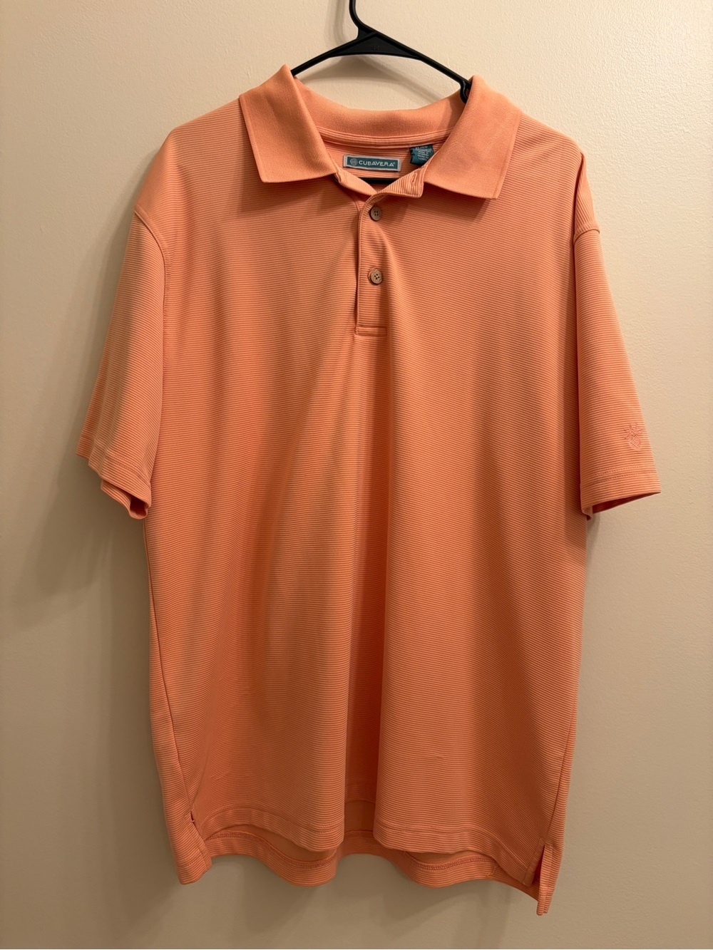 Cubavera Men's Peach Short-Sleeve Polo